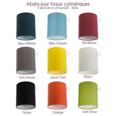 Applique murale Fermaluce en métal vernis blanc avec ou sans abat-jour douille E27 bagues