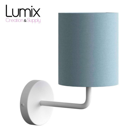 Applique murale Fermaluce en métal vernis blanc avec ou sans abat-jour douille E27 bagues