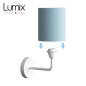 Applique murale Fermaluce en métal vernis blanc avec ou sans abat-jour douille E27 bagues Applique murale Fermaluce en métal vernis blanc avec ou sans abat-jour douille E27 bagues