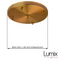Suspension multiple rosace XXL 5 lampes prestige - Rosace et douilles laiton dorée Suspension multiple rosace XXL 5 lampes prestige - Rosace et douilles laiton dorée