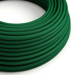Câble textile 2 x 0,75 mm2 Vert foncé effet soie