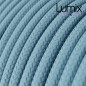 Câble textile 2 x 0,75 mm2 bleu azur effet soie