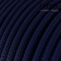 Câble textile 2 x 0,75 mm2 bleu foncé effet soie