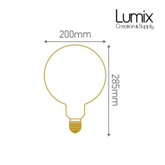 Ampoule E27 Globe 200 mm de diamètre à filament spirale métal