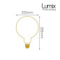 Ampoule E27 Globe 200 mm de diamètre à filament spirale métal