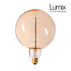 Ampoule E27 Globe 200 mm de diamètre à filament spirale métal
