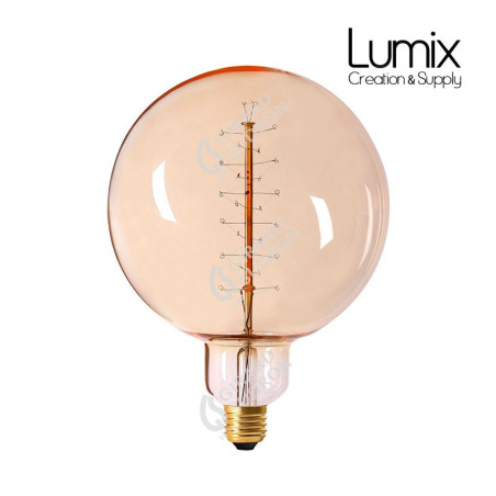 Ampoule E27 Globe 200 mm de diamètre à filament spirale métal