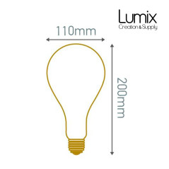 Ampoule E27 forme poire 200 x 110 mm à filament spirale