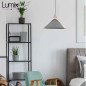 Suspension personnalisée Konik Pastel abat-jour conique en métal diam 220 mm Suspension personnalisée Konik Pastel abat-jour conique en métal diam 220 mm