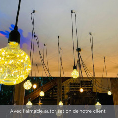 Suspension multiple de 6 à 14 lampes - montage complet sur-mesure
