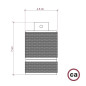Suspension FIX MULTIPLE douille moderne E27 à bague - Pavillon rectangulaire métal 900 mm Suspension FIX MULTIPLE douille moderne E27 à bague - Pavillon rectangulaire métal 900 mm