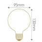 Ampoule Globe G95 LED Strip Happy In E27 1.5 W Finition Claire