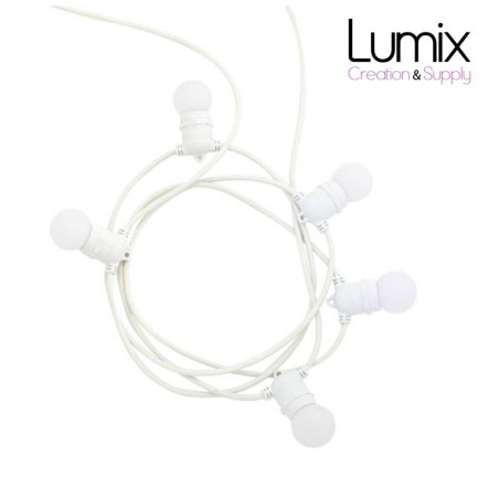 Guirlande lumineuse guinguette 220/240 Volts 5 mètres au total - 5 douilles