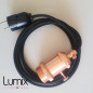 Lampe à suspendre douille vintage Cuivre à interrupteur rotatif intégré Lampe à suspendre douille vintage Cuivre à interrupteur rotatif intégré