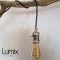 Lampe à suspendre douille vintage nickel à interrupteur rotatif intégré Lampe à suspendre douille vintage nickel à interrupteur rotatif intégré