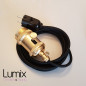 Lampe à suspendre douille vintage métal dorée à interrupteur rotatif intégré Lampe à suspendre douille vintage métal dorée à interrupteur rotatif intégré
