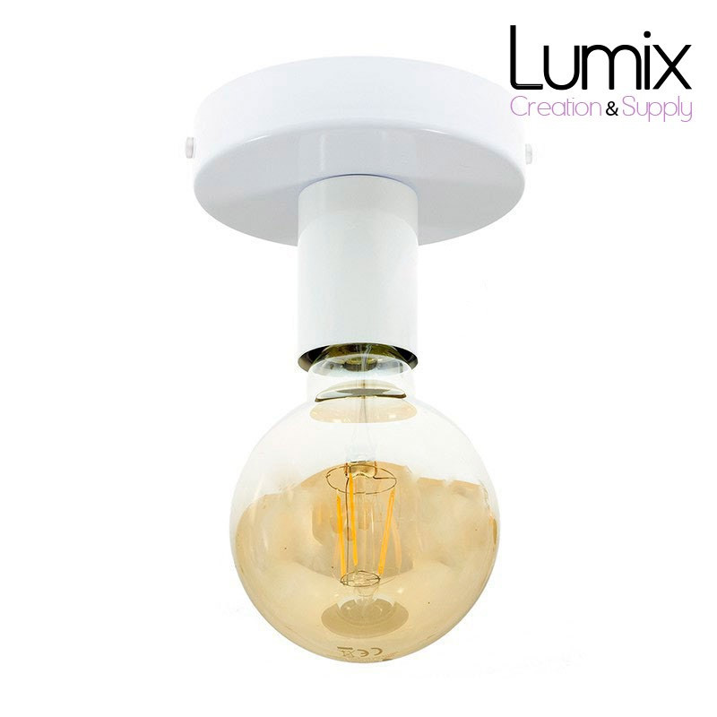 Lampe plafonnier ou en applique murale - Couleur métal blanc Lampe plafonnier ou en applique murale - Couleur métal blanc