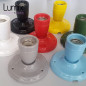 Lampe applique porcelaine grise en plafonnier ou en applique murale