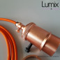Lampe à suspendre douille vintage métal cuivre à interrupteur rotatif intégré Lampe à suspendre douille vintage métal cuivre à interrupteur rotatif intégré