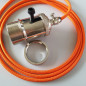 Lampe à suspendre douille vintage métal nickel à interrupteur rotatif intégré