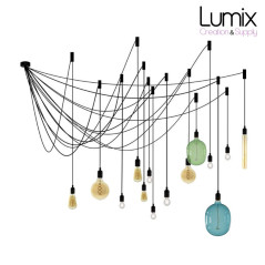 Suspension multiple de 6 à 14 lampes - montage complet sur-mesure