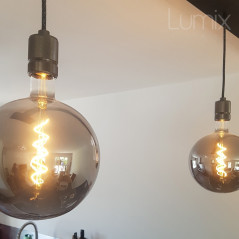 COMMANDE PRIVÉE - DEVIS D1181 + 3 AMPOULES GLOBES G200 LED VERRE TEINTÉ GRIS