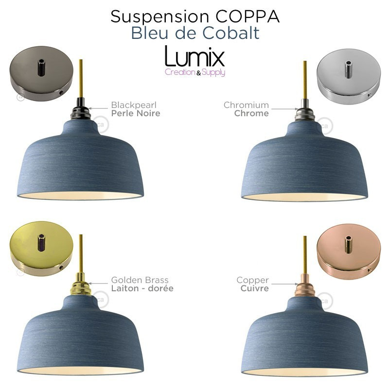 COMMANDE PRIVÉE - 3 SUSPENSIONS COPPA CLOCHE - ROSACE 3 SORTIES