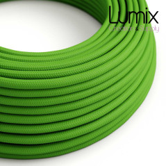 Câble textile 2 x 0,75 mm2 Vert Lime effet soie
