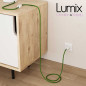 Câble textile 2 x 0,75 mm2 Vert Lime effet soie Câble textile 2 x 0,75 mm2 Vert Lime effet soie