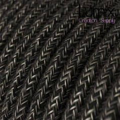 Câble textile 2 x 0,75 mm2 Lin anthracite