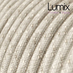 Câble textile 2 x 0,75 mm2 Lin neutre
