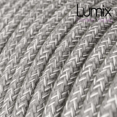 Câble textile 2 x 0,75 mm2 Lin gris