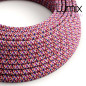Câble textile 2 x 0,75 mm2 Fuchsia PIXEL effet soie