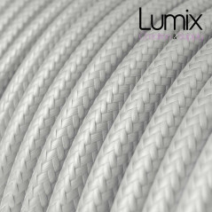 Câble textile 2 x 0,75 mm2 Argent effet soie