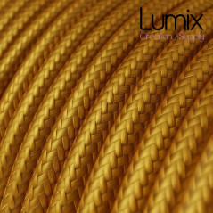 Câble textile 2 x 0,75 mm2 Or effet soie