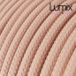 Câble textile 2 x 0,75 mm2 Rose clair effet soie