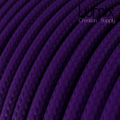 Câble textile 2 x 0,75 mm2 violet effet soie