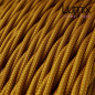 Câble textile torsadé 2 x 0,75 mm2 Or effet soie