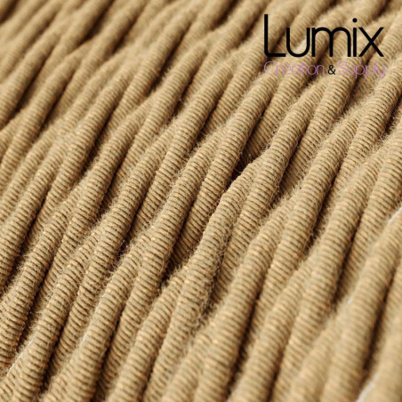 Câble textile torsadé 2 x 0,75 mm2 Jute naturel