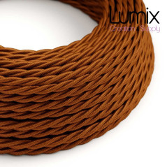 Câble textile torsadé 2 x 0,75 mm2 Whiskey effet soie