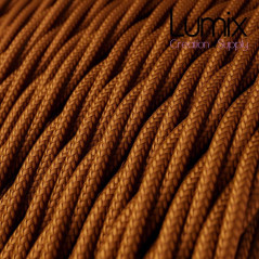Câble textile torsadé 2 x 0,75 mm2 Whiskey effet soie