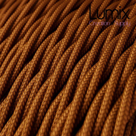 Câble textile torsadé 2 x 0,75 mm2 Whiskey effet soie