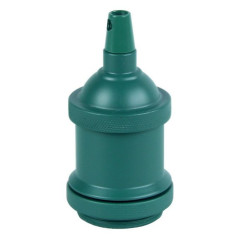 Porte-douille métal couleur vert bouteille avec bague pour montage abat-jour