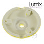 Rosace porcelaine jaune pour raccordement électrique au plafond - pavillon porcelaine style vintage