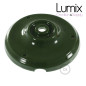 Rosace porcelaine peinte en vert pour raccordement électrique au plafond - pavillon porcelaine style vintage