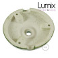Rosace porcelaine peinte en vert pour raccordement électrique au plafond - pavillon porcelaine style vintage