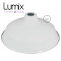 Lampe en suspension pour l'extérieur - Luminaire sur-mesure étanche IP65 - Porte-Douille silicone blanc à bague