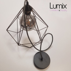 PRIVÉE - SUSPENSION TRÈS GRANDE CAGE METAL NOIR BRUNI