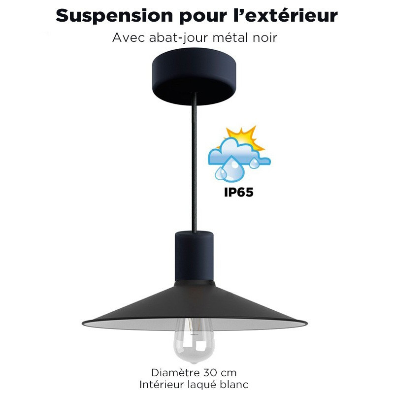 COMMANDE PRIVÉE : 6 SUSPENSIONS REF SUSP-2-IP65-GRA - 1 m de câble noir + abat-jour swing COMMANDE PRIVÉE : 6 SUSPENSIONS REF SUSP-2-IP65-GRA - 1 m de câble noir + abat-jour swing