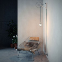 système de fixation au mur réglable en bois pour lampe baladeuse